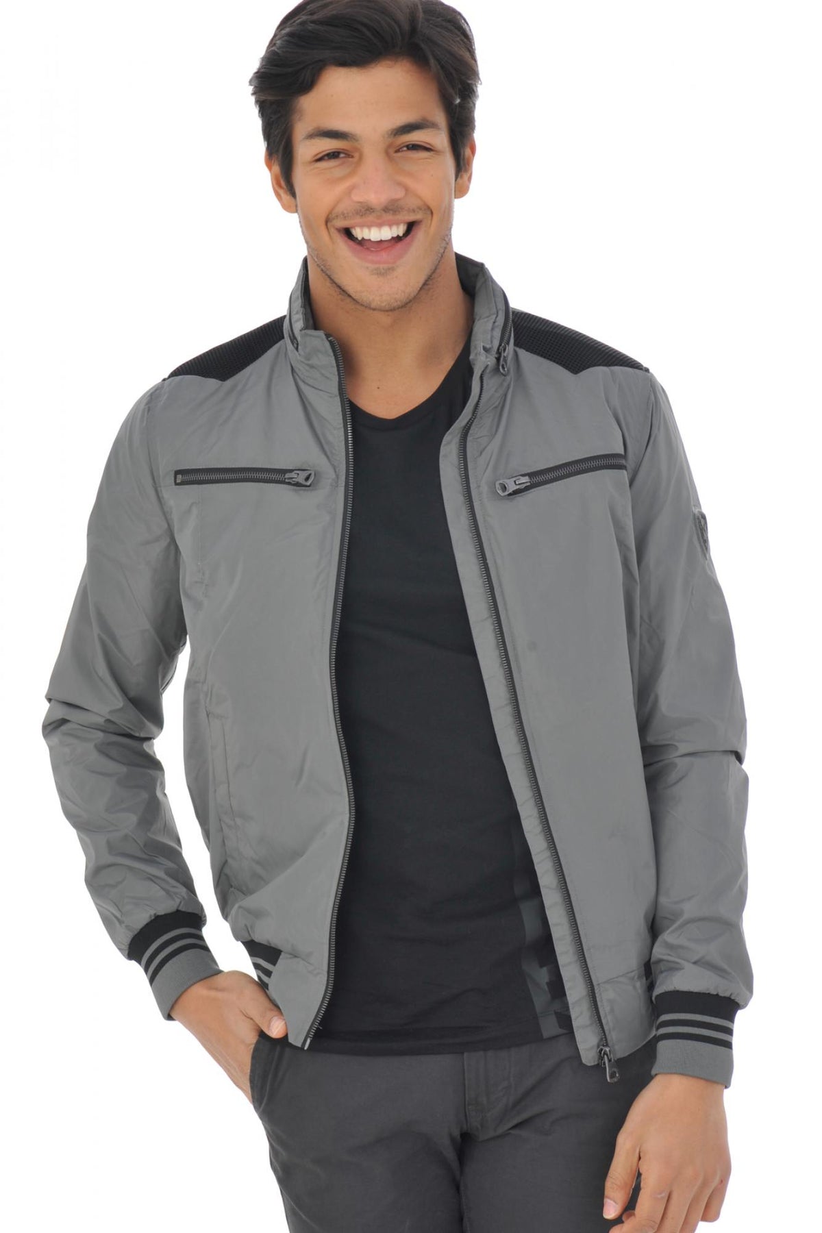 Men's gray and black redskins jacket - Image n°3