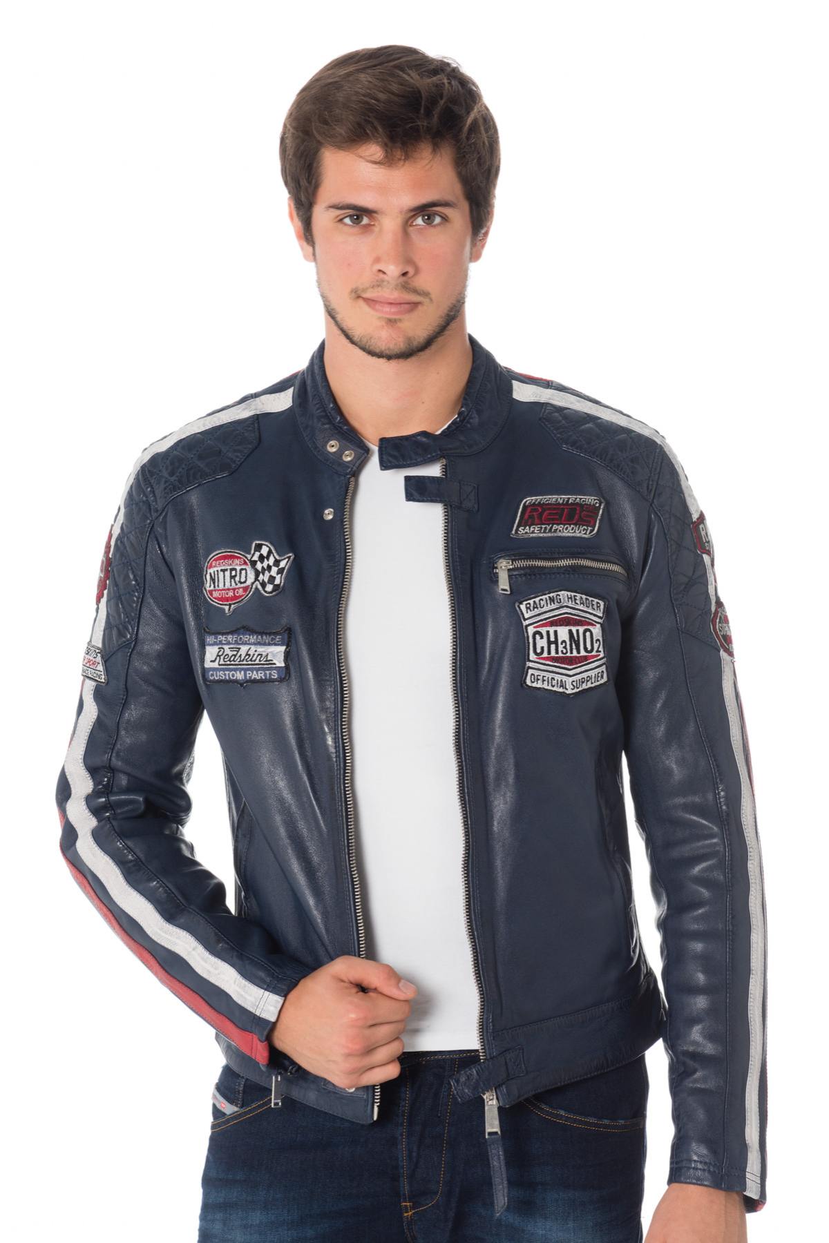 Redskins men's royal blue racing jacket - Image n°3