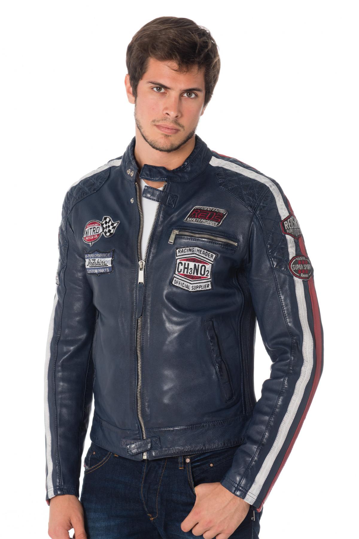 Redskins men's royal blue racing jacket - Image n°1