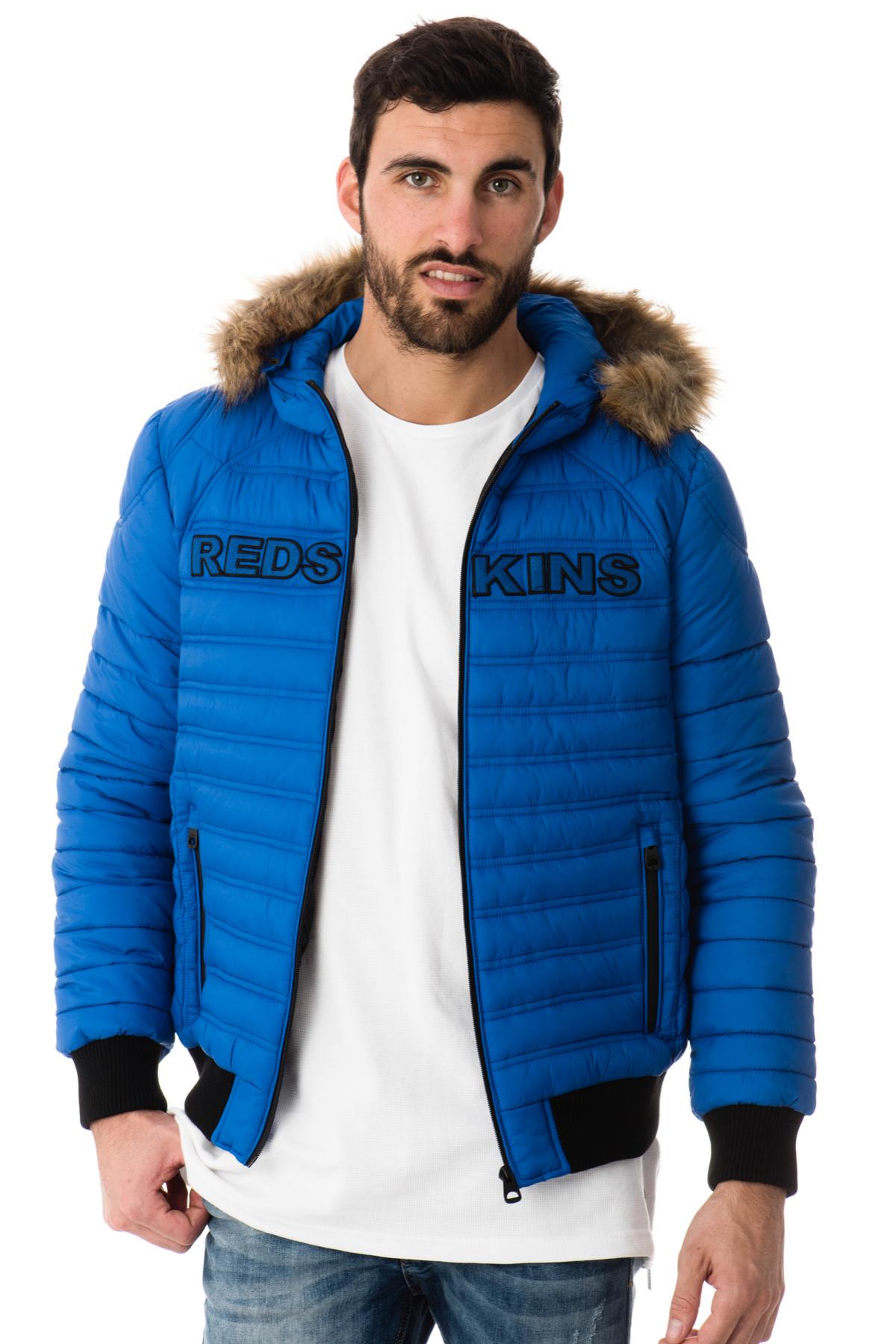 Blue Redskins textile down jacket for Men - Image n°3