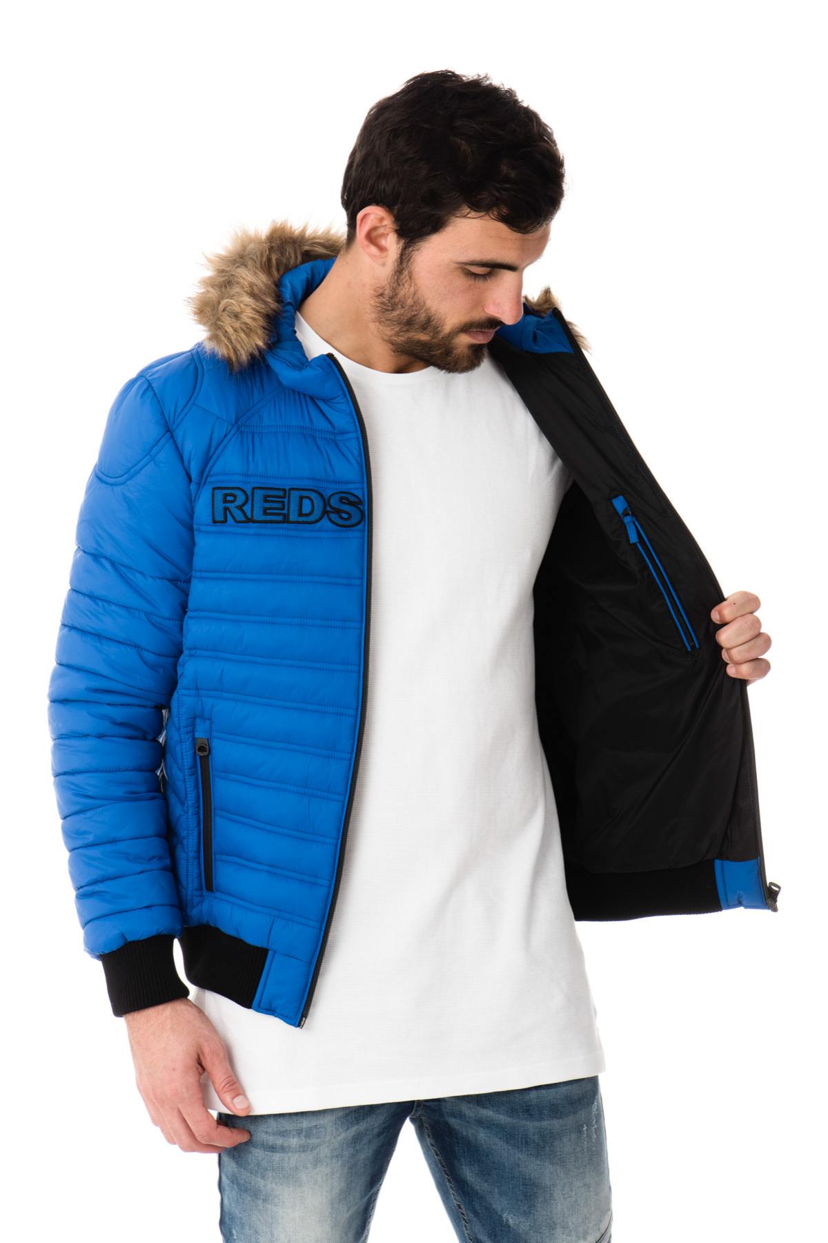 Blue Redskins textile down jacket for Men - Image n°4