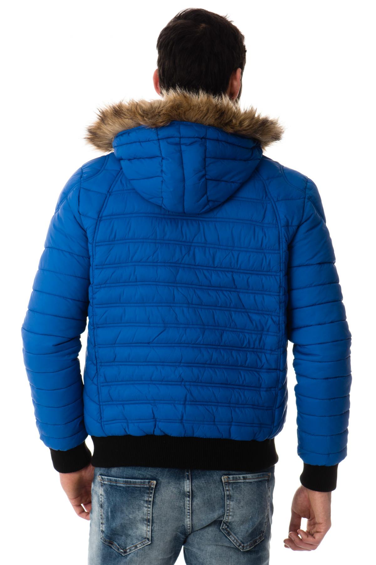 Blue Redskins textile down jacket for Men - Image n°5