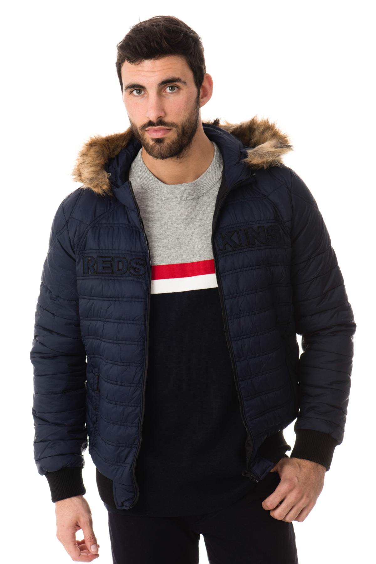 Redskins Dark Navy polyester down jacket - Image n°3