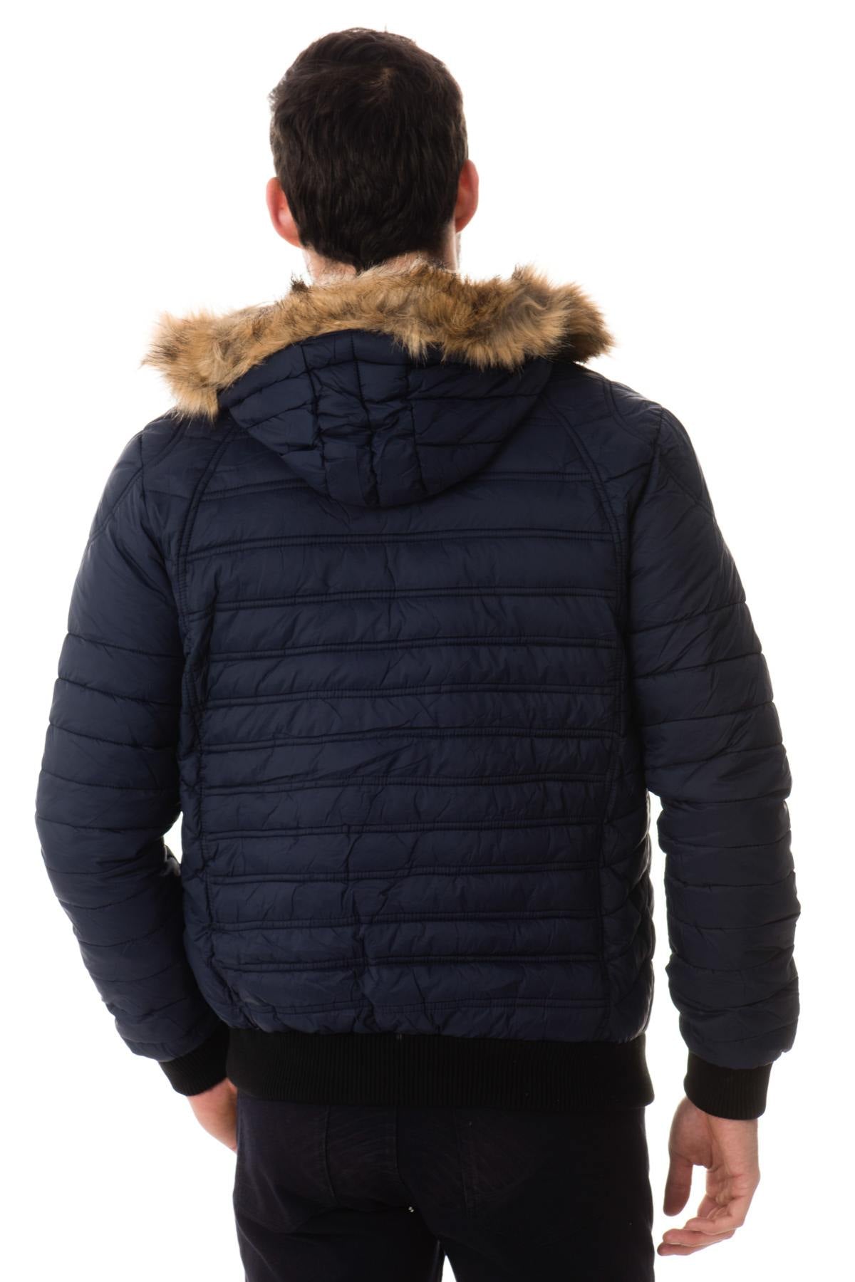 Redskins Dark Navy polyester down jacket - Image n°5