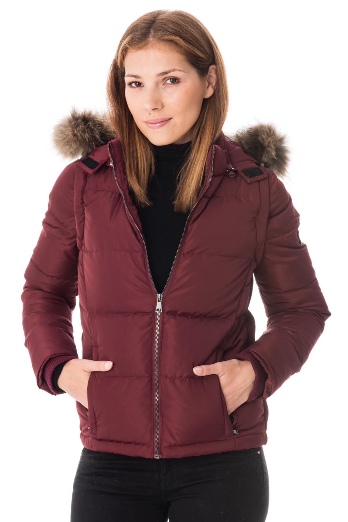 Redskins down jacket with hood and fur - Image n°1