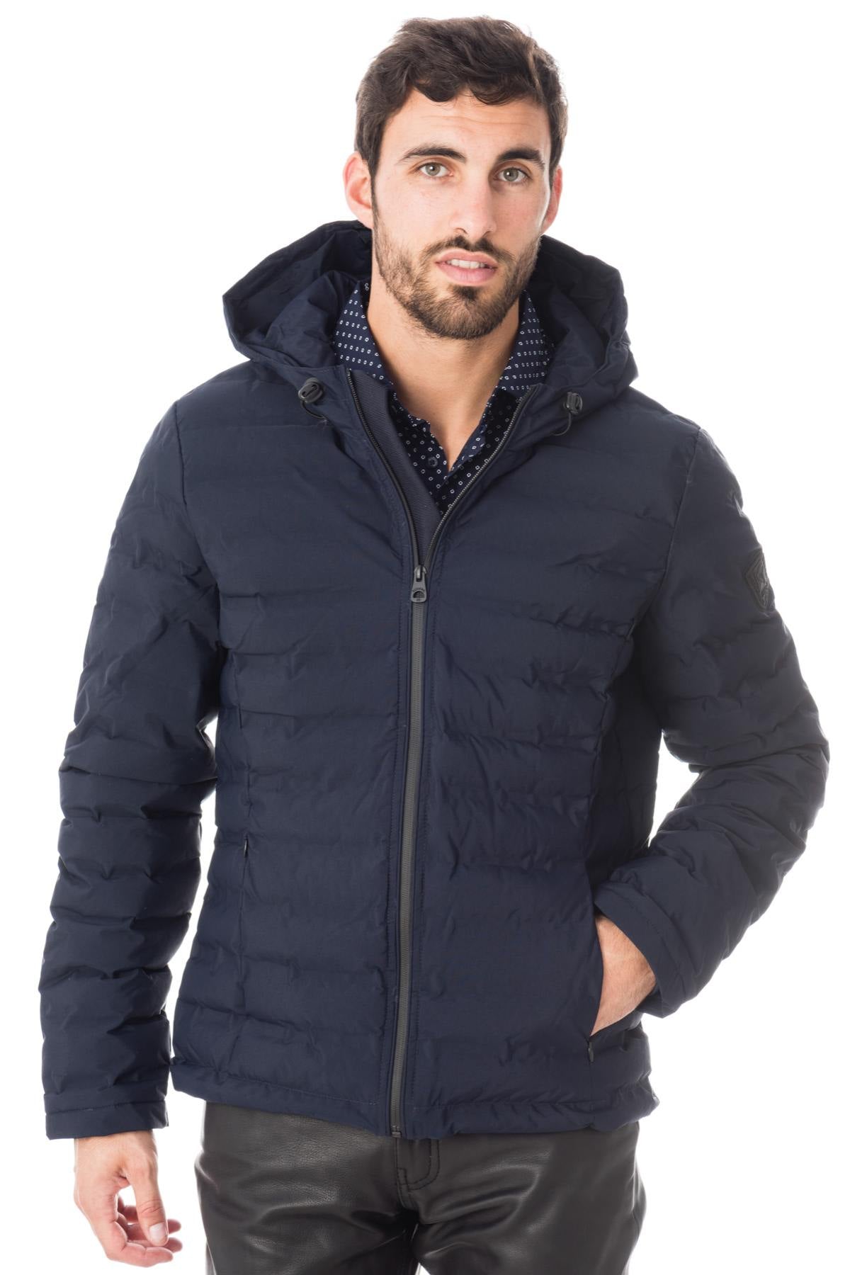 Redskins down jacket in navy blue nylon - Image n°1