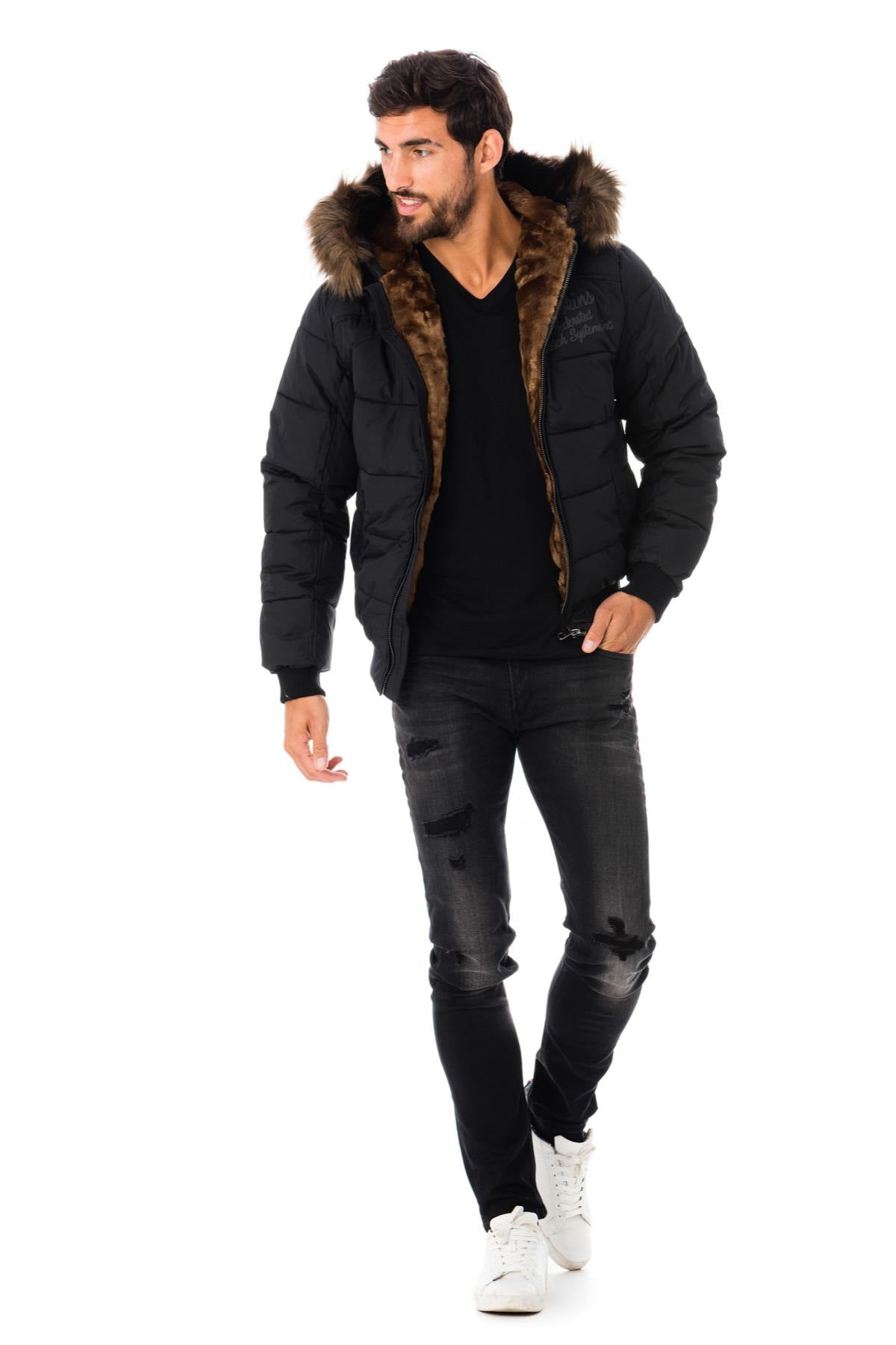 Black Wallas down jacket for men Redskins - Image n°2