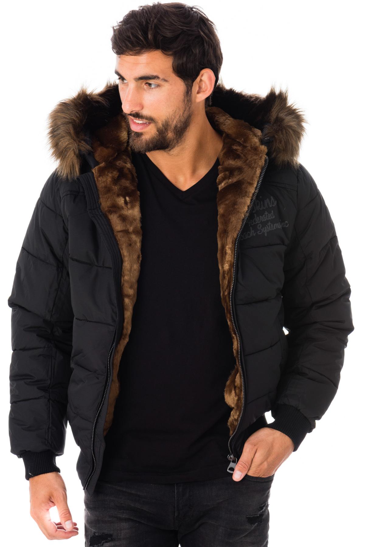 Black Wallas down jacket for men Redskins - Image n°1