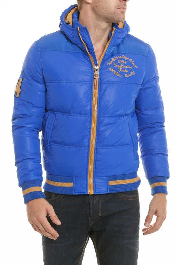 Redskins textile down jacket Blue - Image n°2