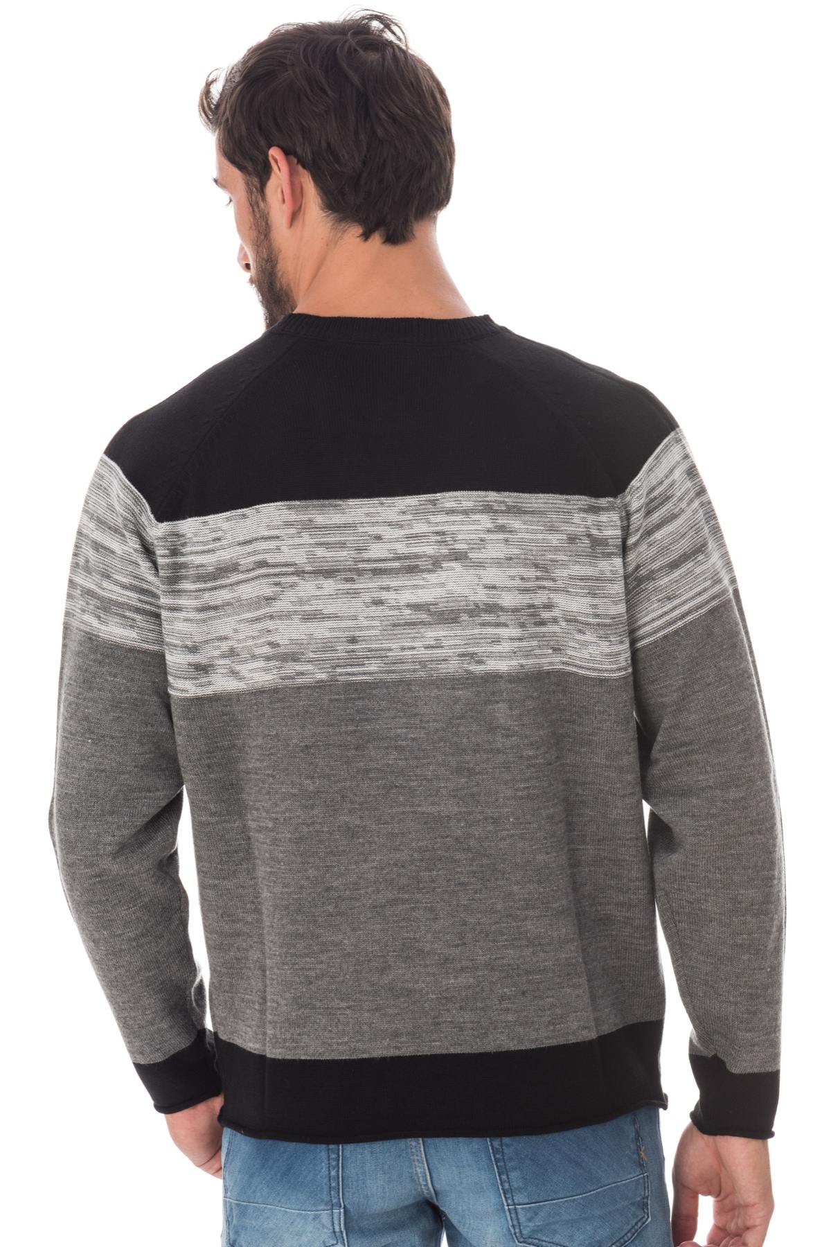 Tri-color black gray and white redskins sweater - Image n°3