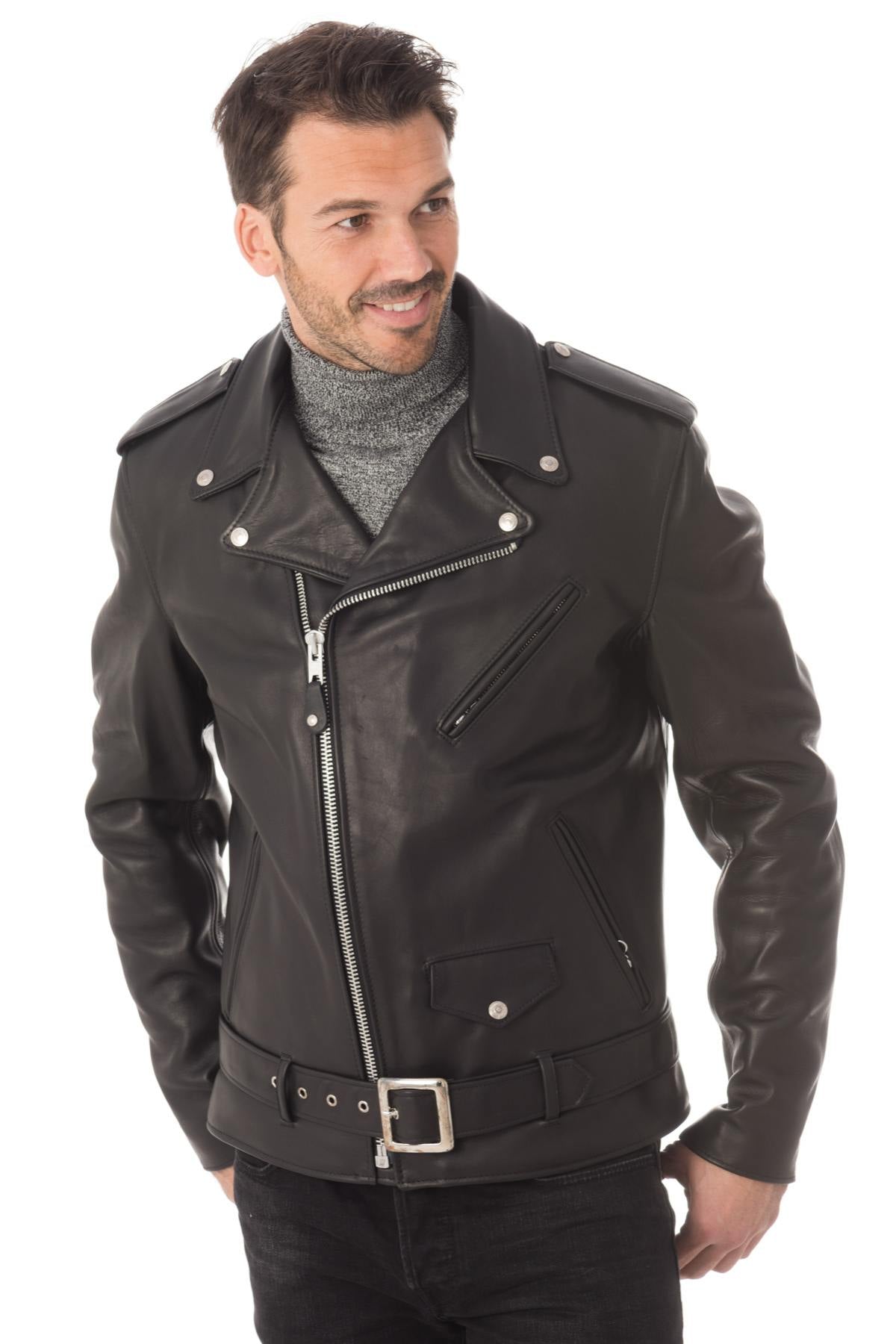 Schott perfecto in black cowhide - Image n°4