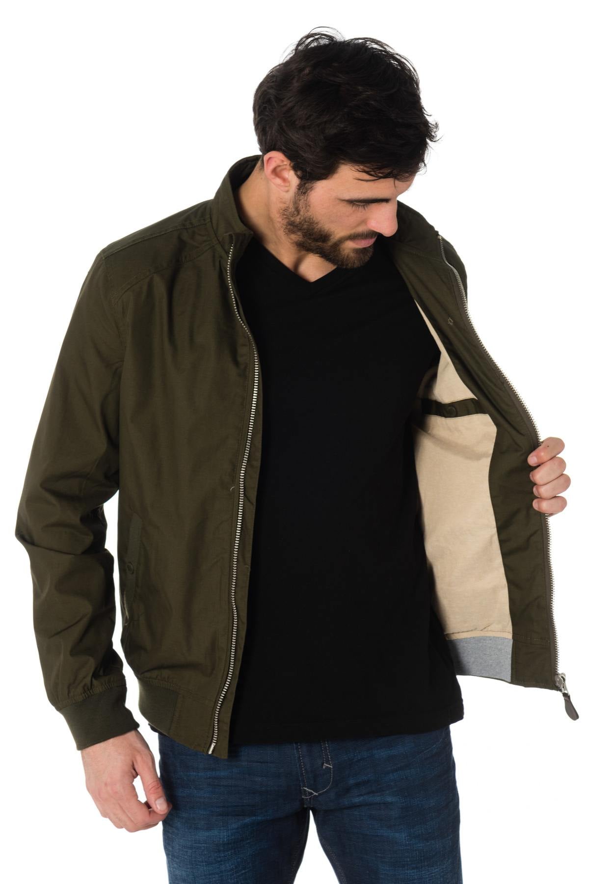 Schott men's lightweight dark khaki jacket - Image n°5