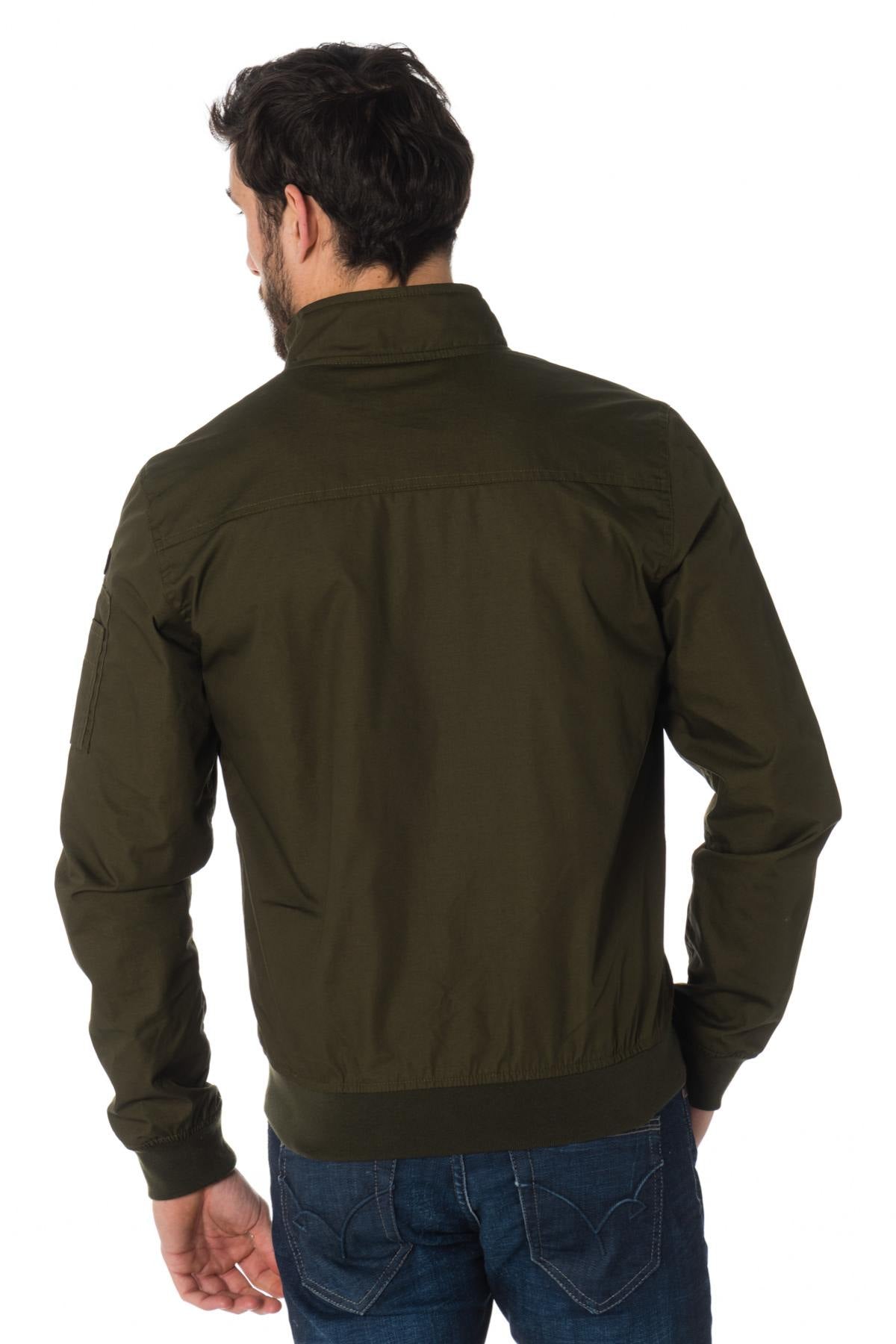 Schott men's lightweight dark khaki jacket - Image n°4