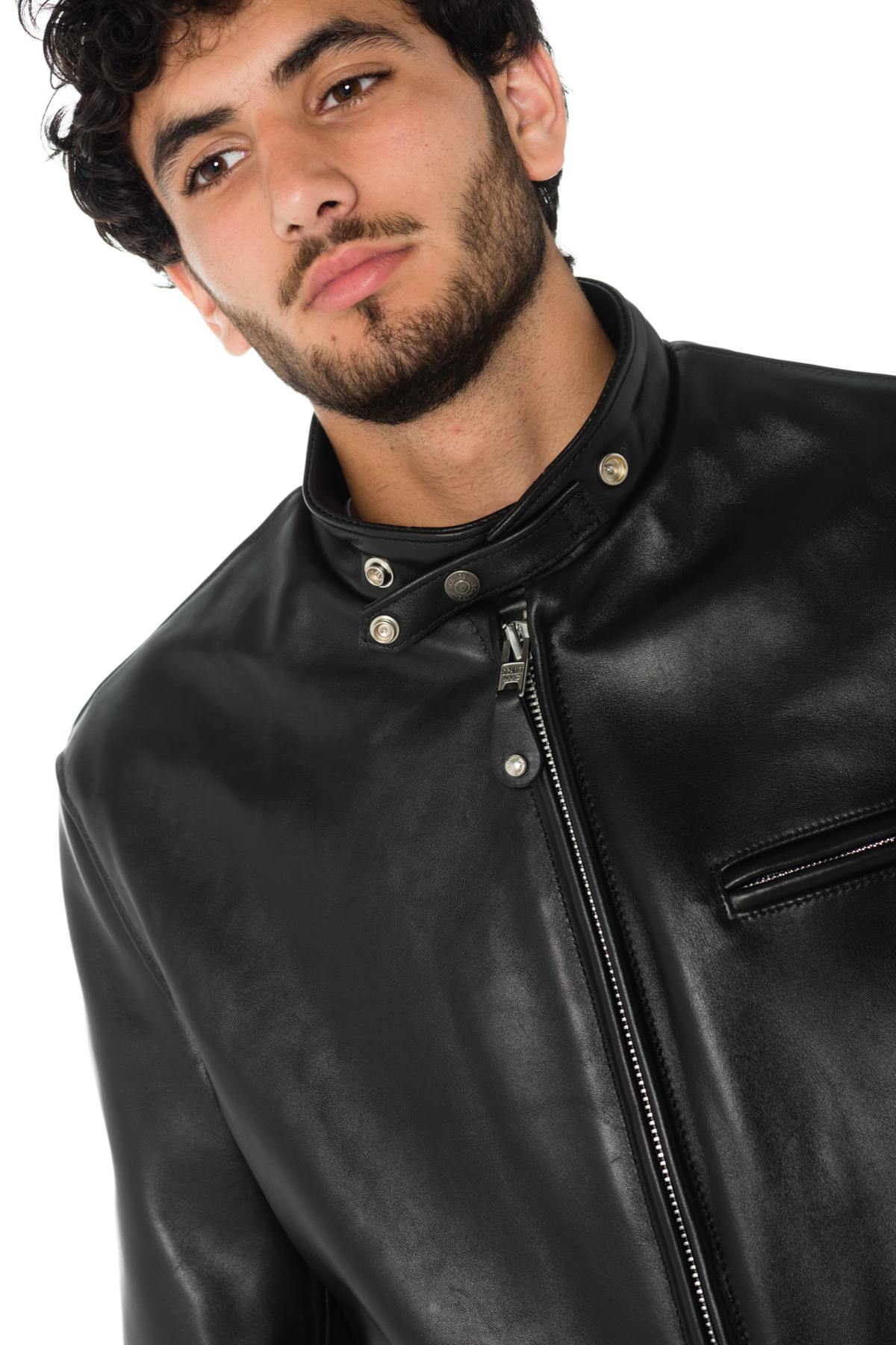 Schott biker jacket in US import cowhide leather - Image n°4