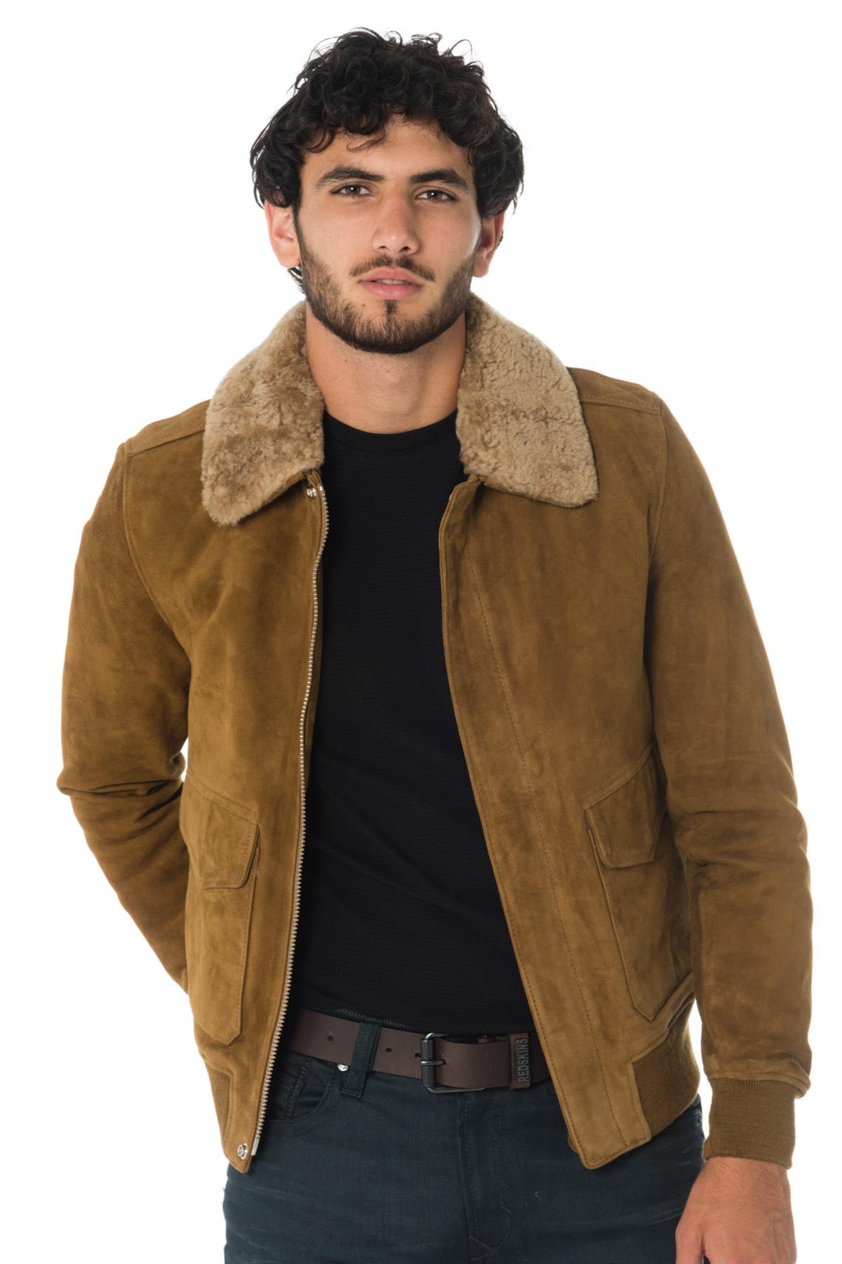 Schott aviator jacket in goat suede leather - Image n°4