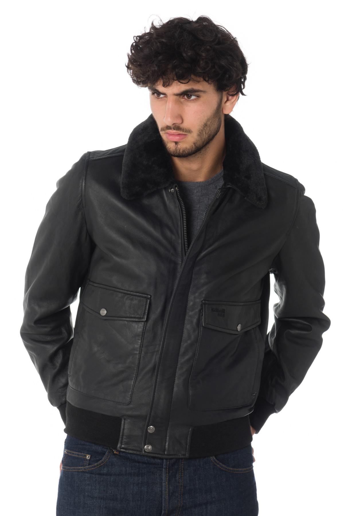 Schott Black Lambskin Aviator - Image n°3