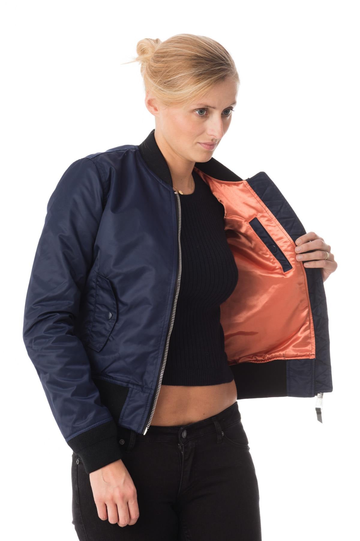 Women's purple nylon bombers - Image n°5