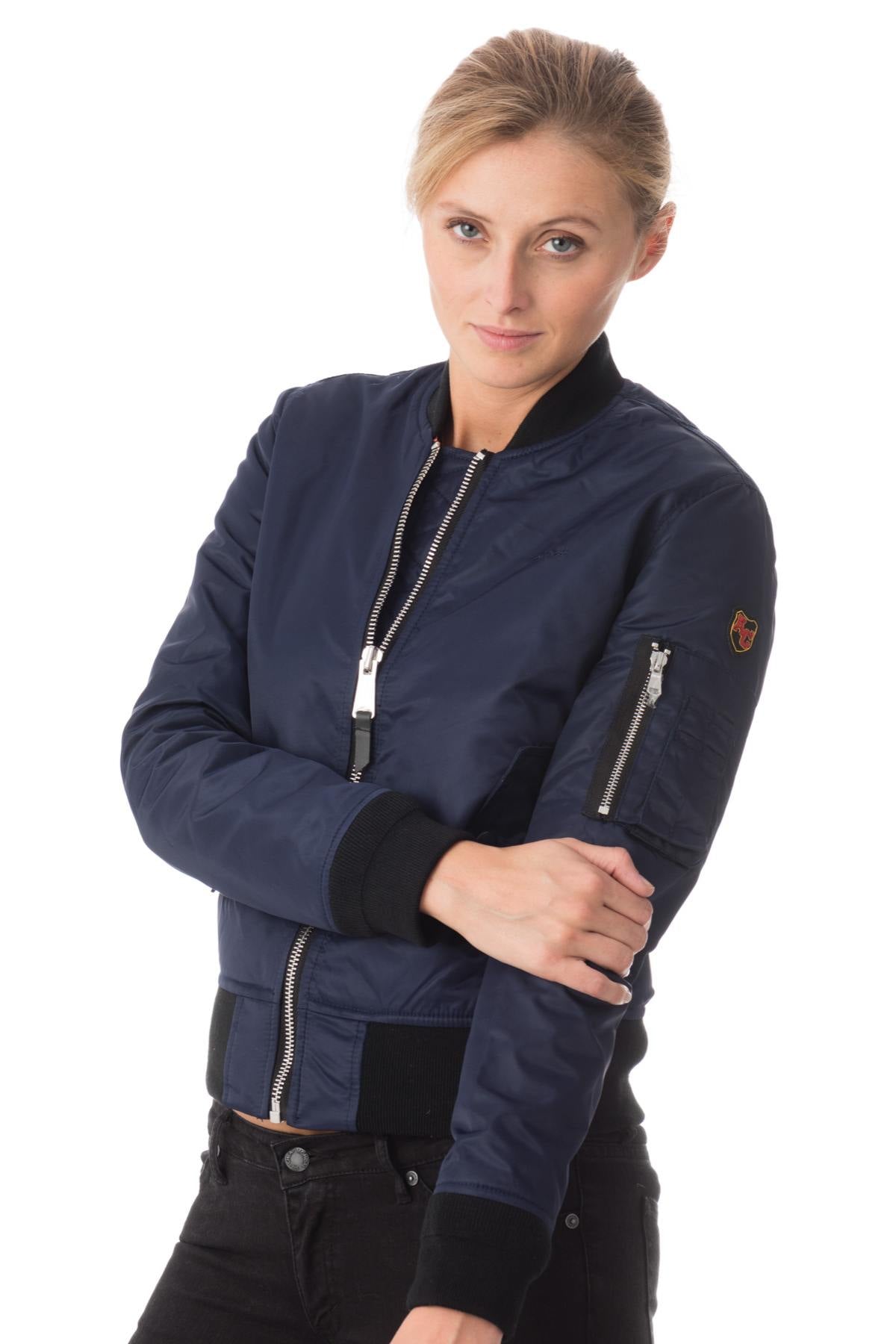 Women's purple nylon bombers - Image n°1