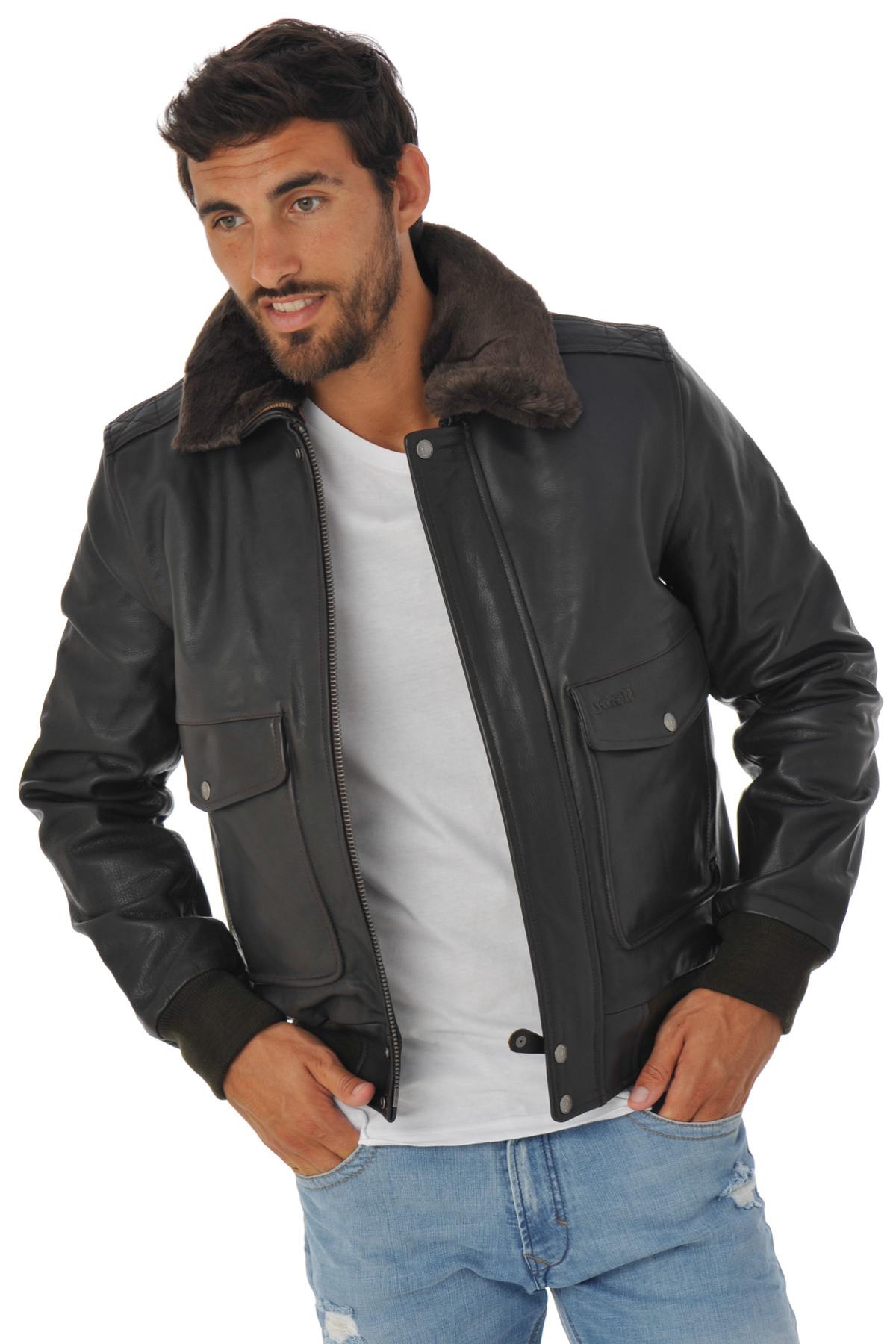 Men's aviator in cowhide leather - Image n°4