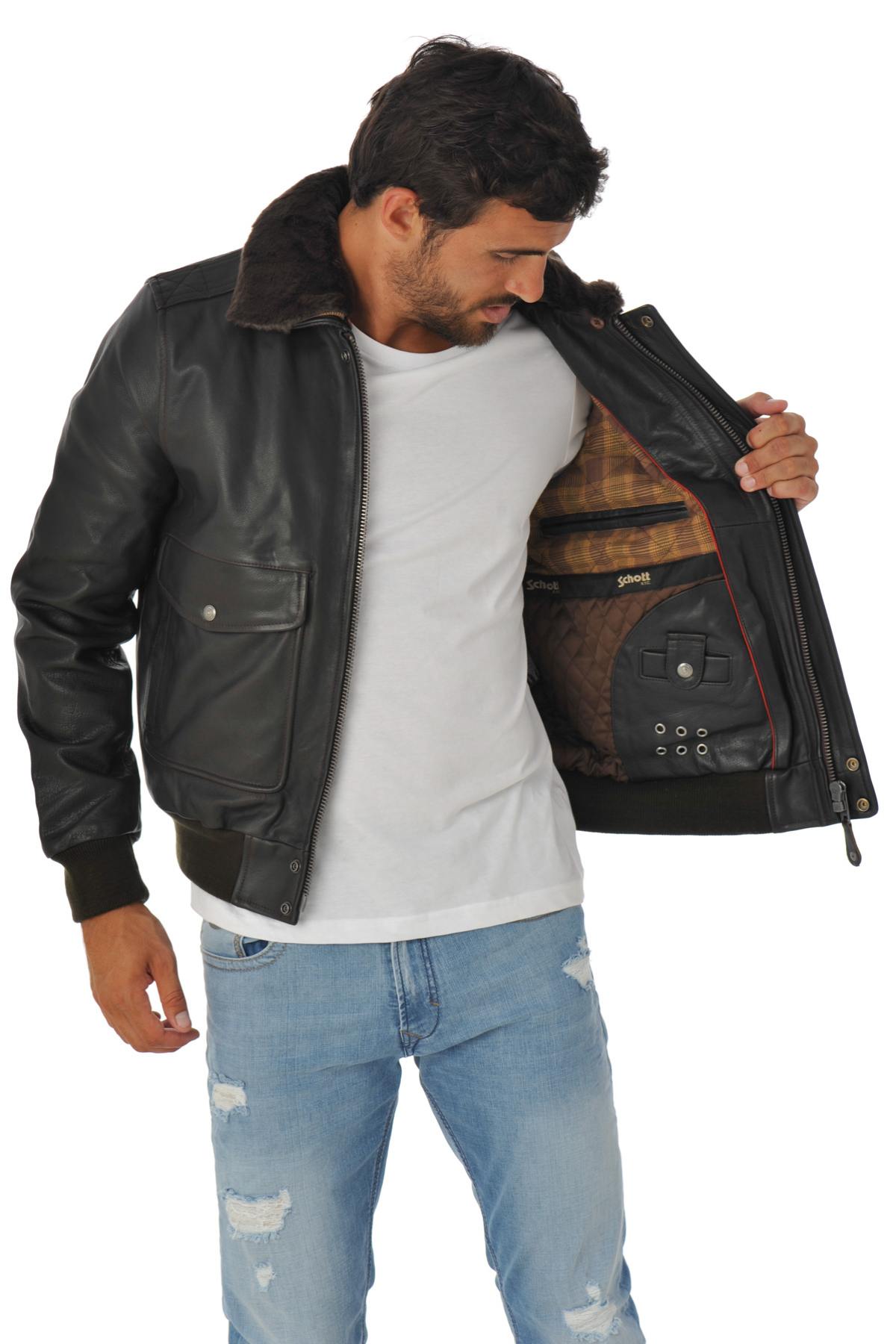 Men's aviator in cowhide leather - Image n°6