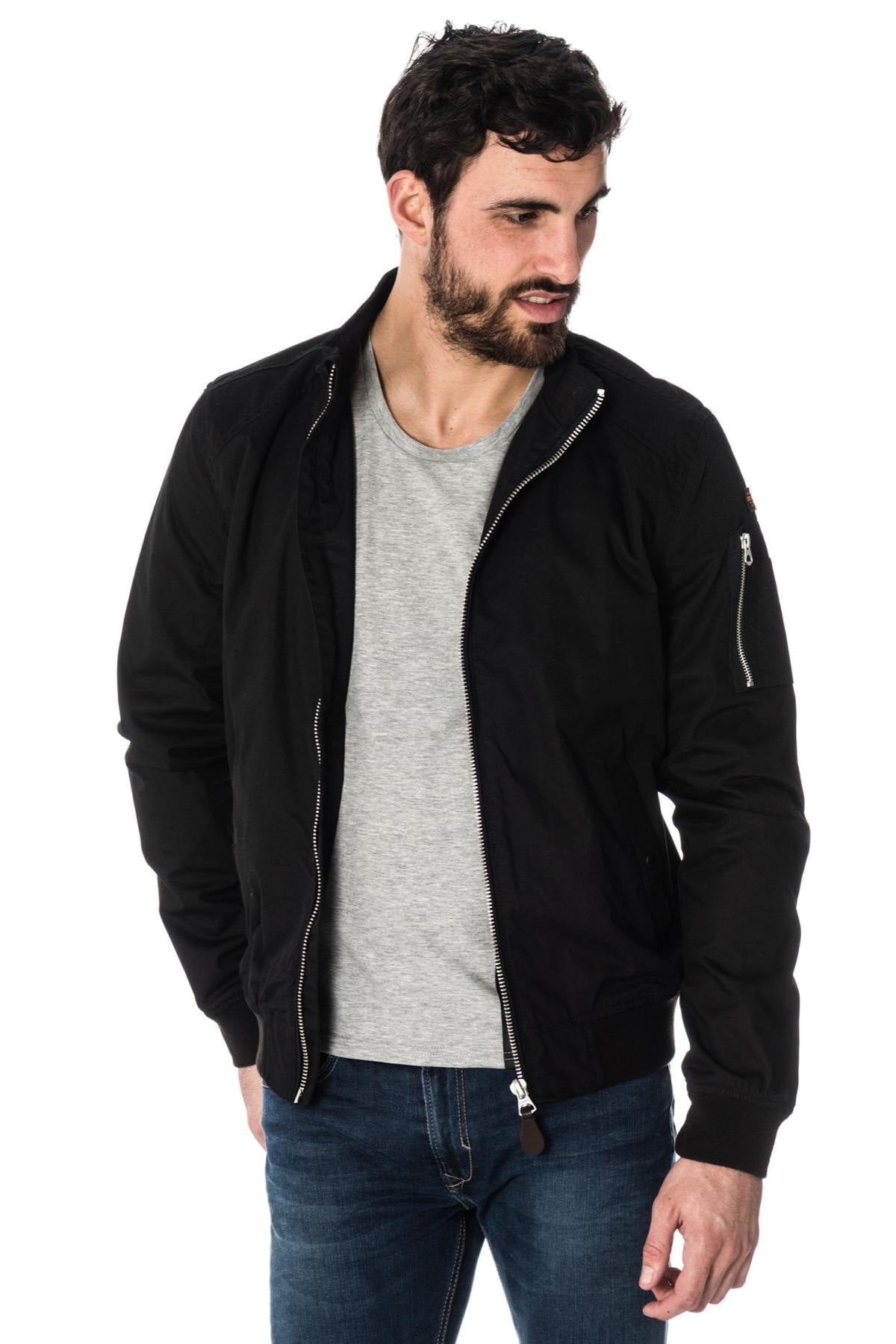 Schott Black men's jacket - Image n°1