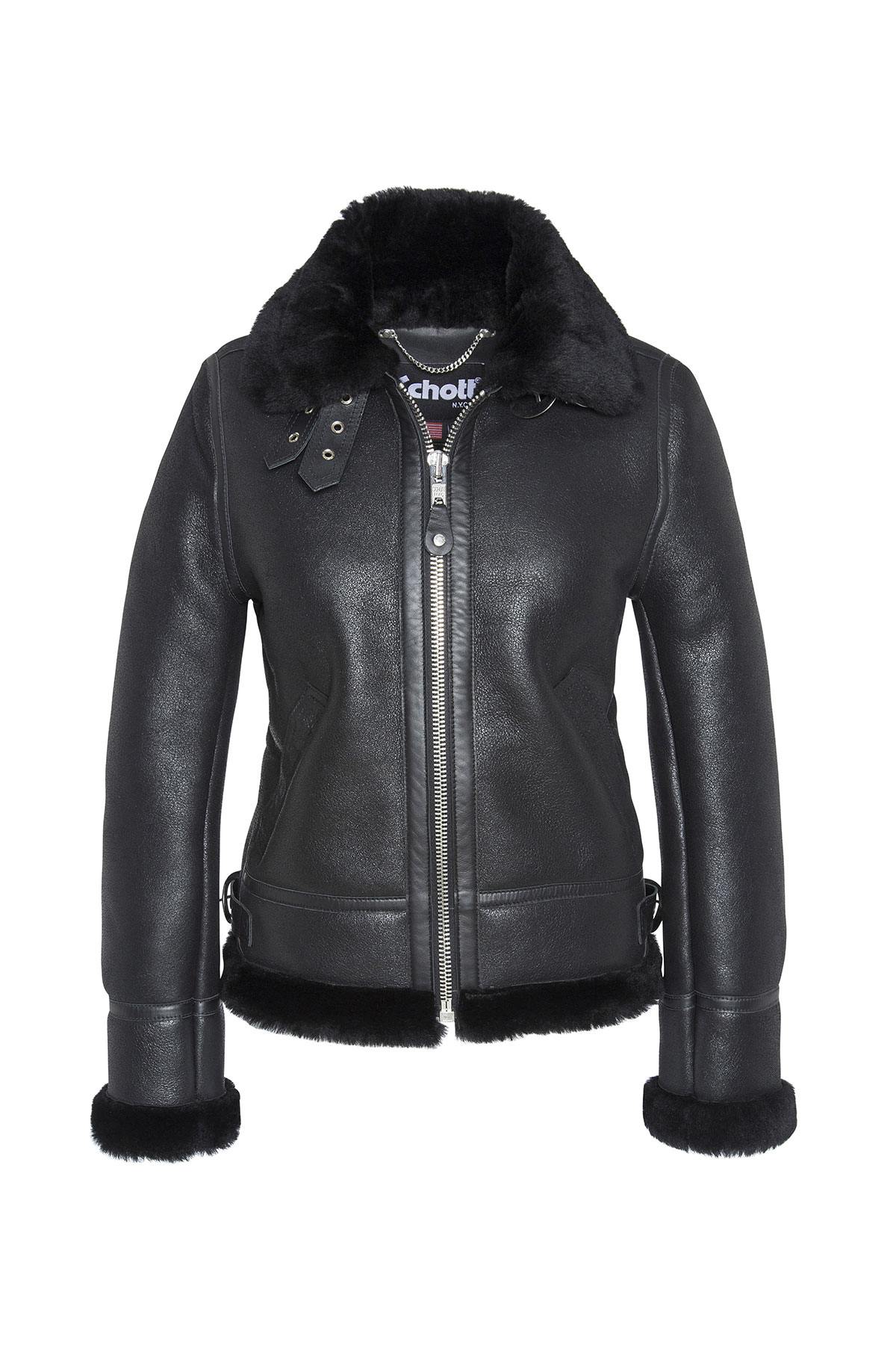 Women's bomber jacket in shearling - Image n°8