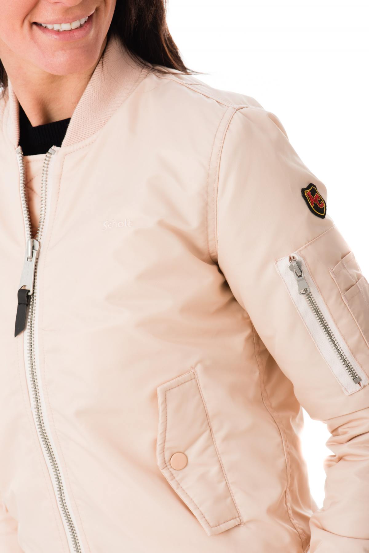 Pale pink original Schott bomber jacket - Image n°2