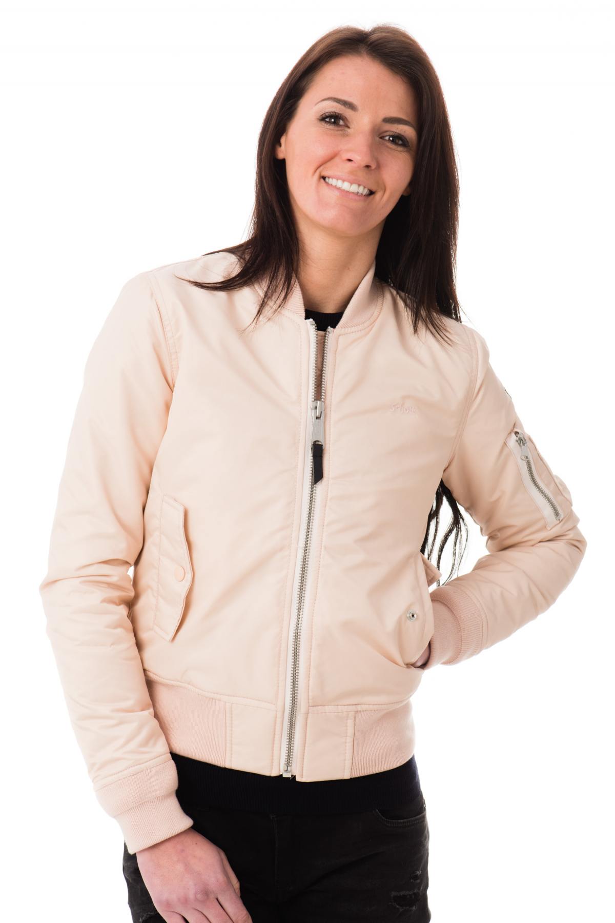 Pale pink original Schott bomber jacket - Image n°4