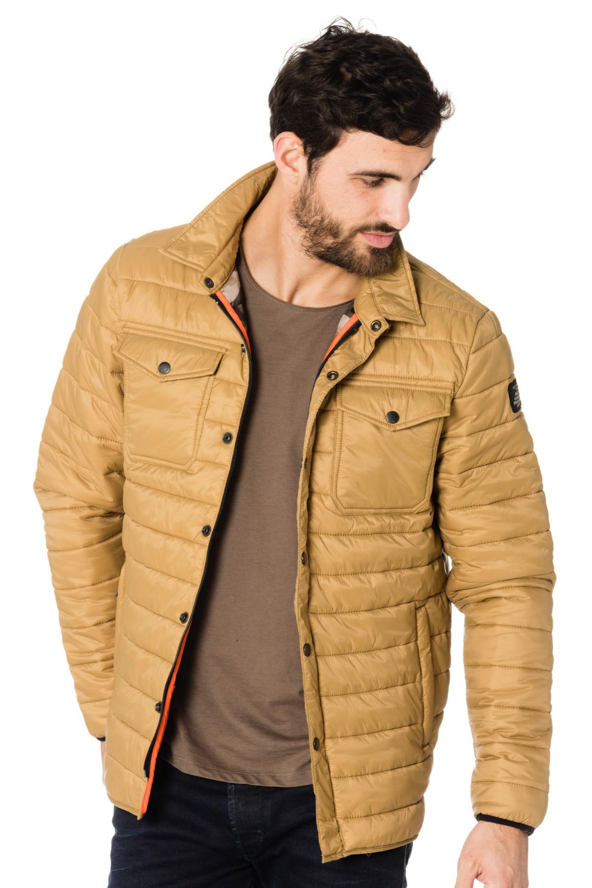 Schott ocher fine down jacket - Image n°1