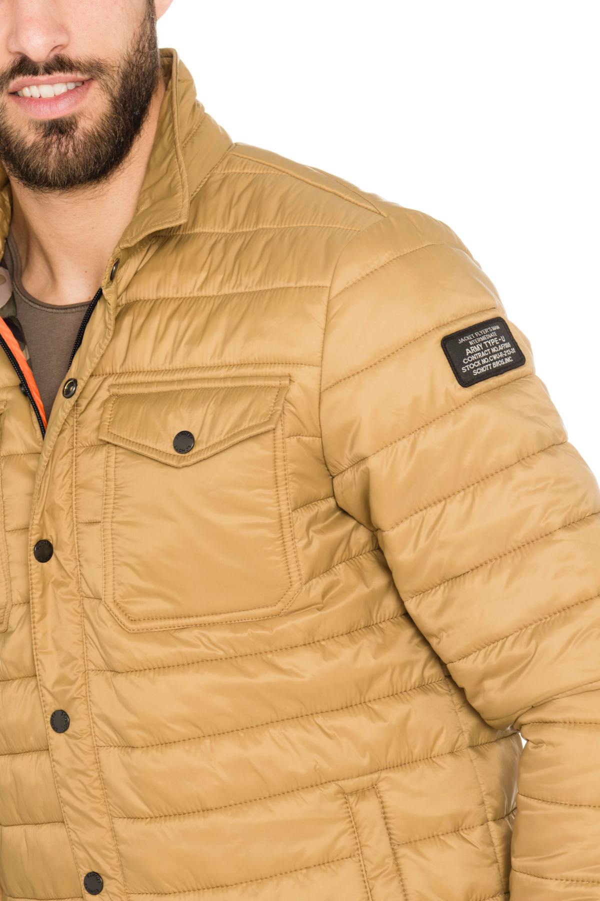 Schott ocher fine down jacket - Image n°6