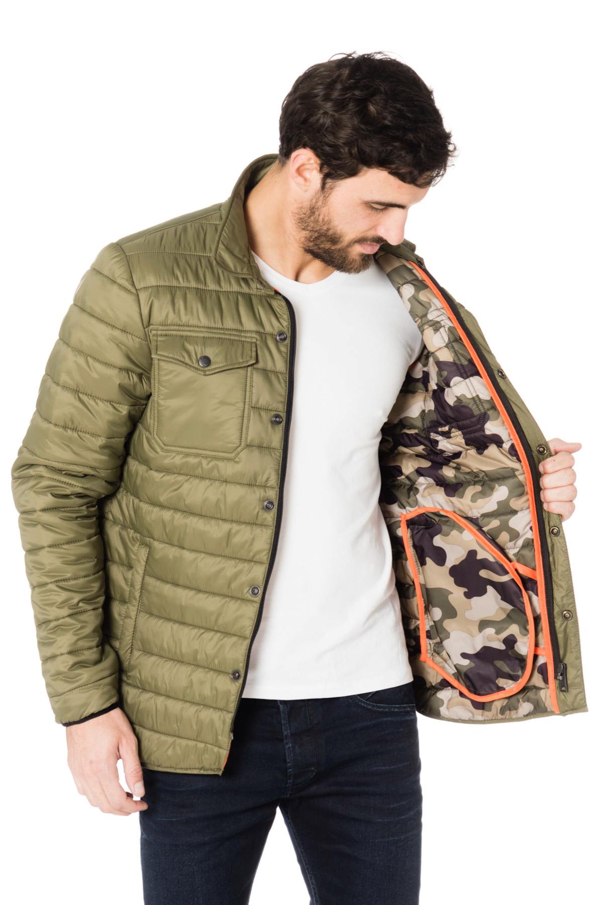 Fine and light Schott khaki down jacket - Image n°4