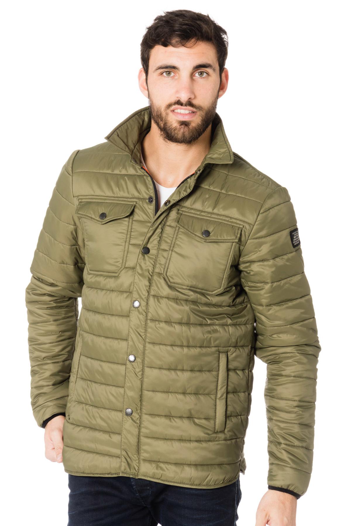 Fine and light Schott khaki down jacket - Image n°3