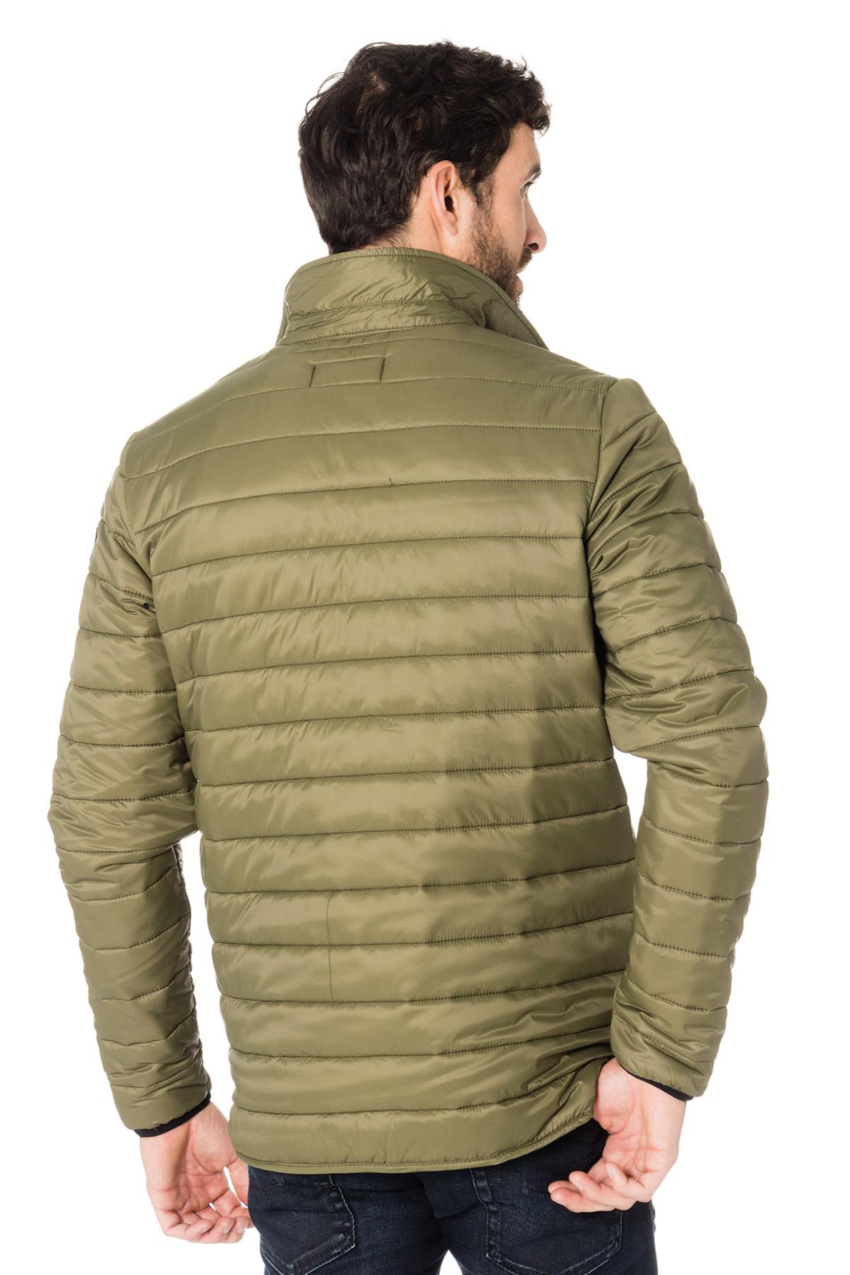 Fine and light Schott khaki down jacket - Image n°5