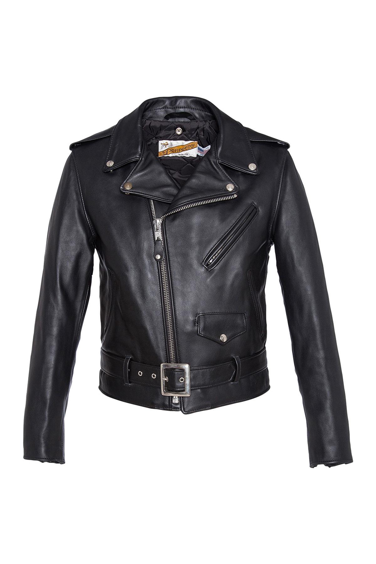 Schott men's perfecto in black cowhide leather - Image n°4