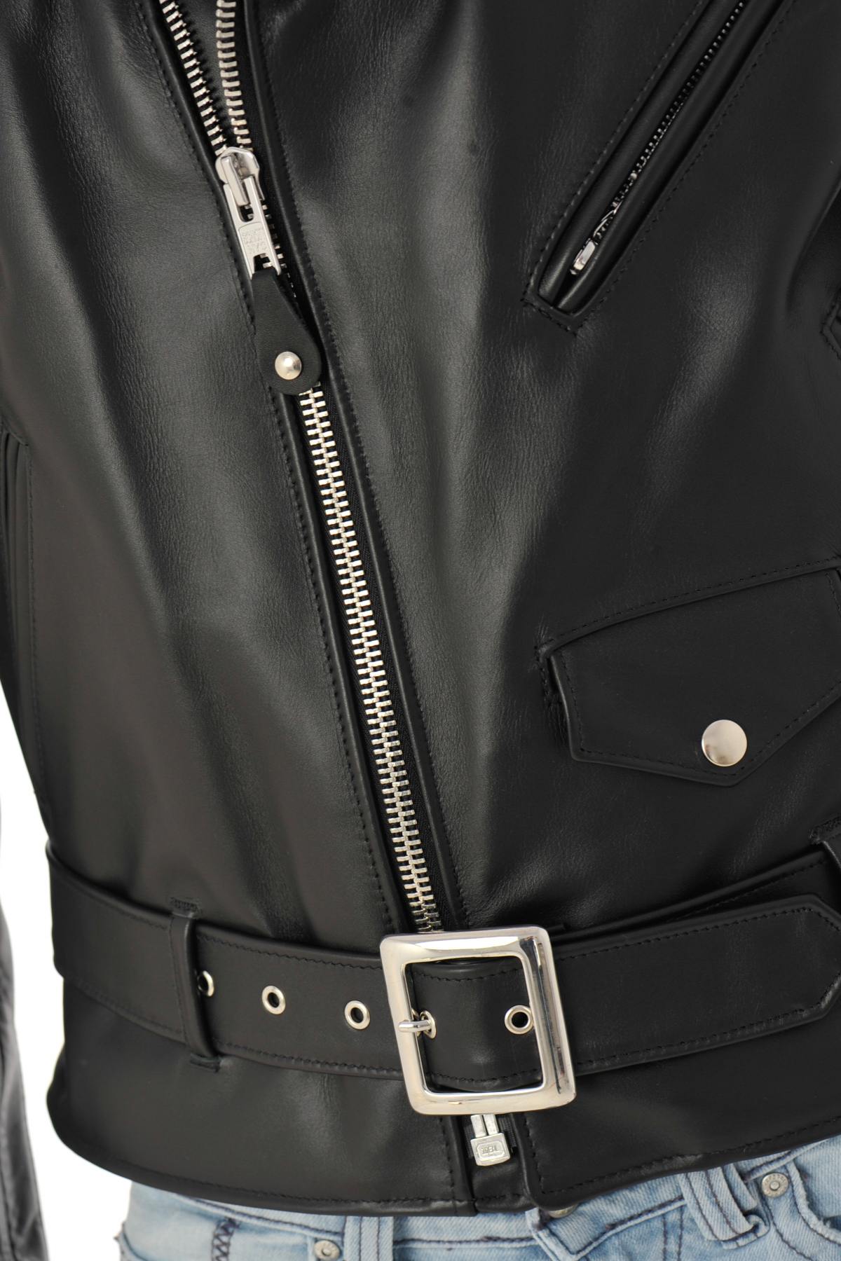 Black cowhide leather perfecto - Image n°7