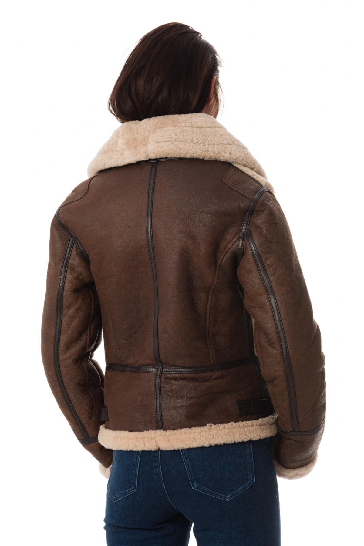 Serge Pariente Women's Bomber Jacket Brown - Image n°7