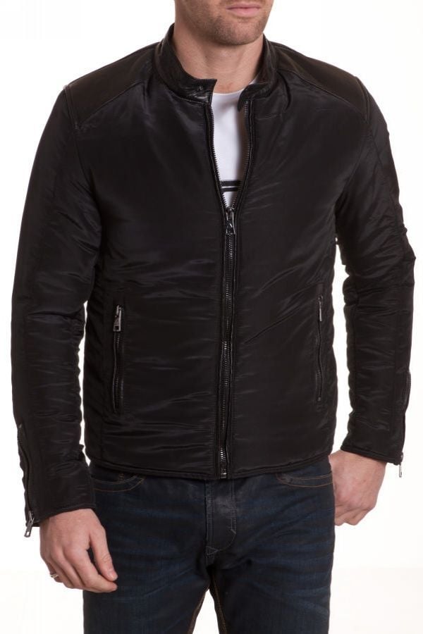 Men's cotton jacket Black Serge Pariente - Image n°1