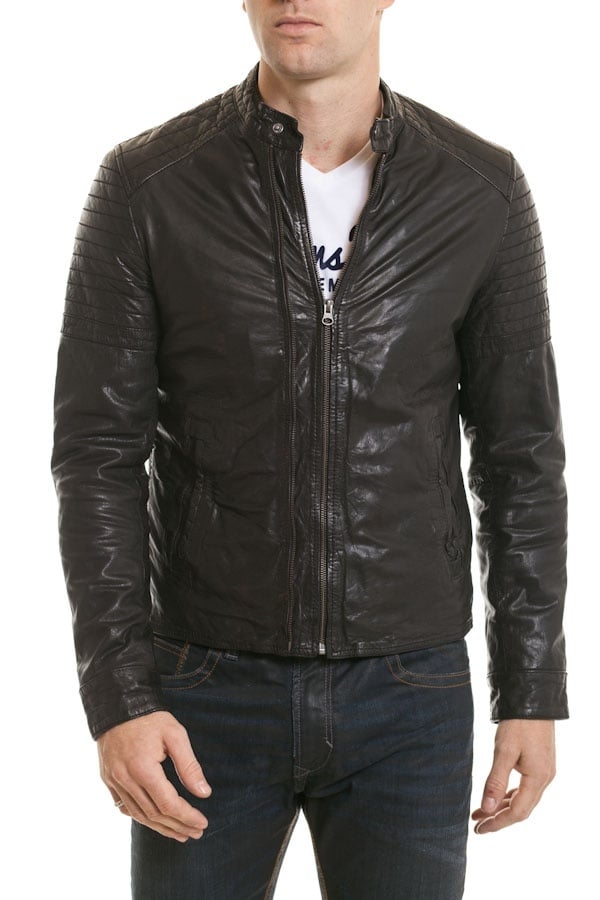 Serge Pariente Black Leather Jacket for Men - Image n°1