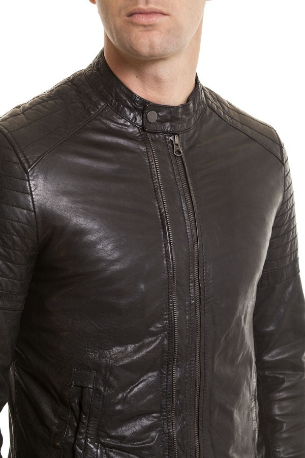 Serge Pariente Black Leather Jacket for Men - Image n°3