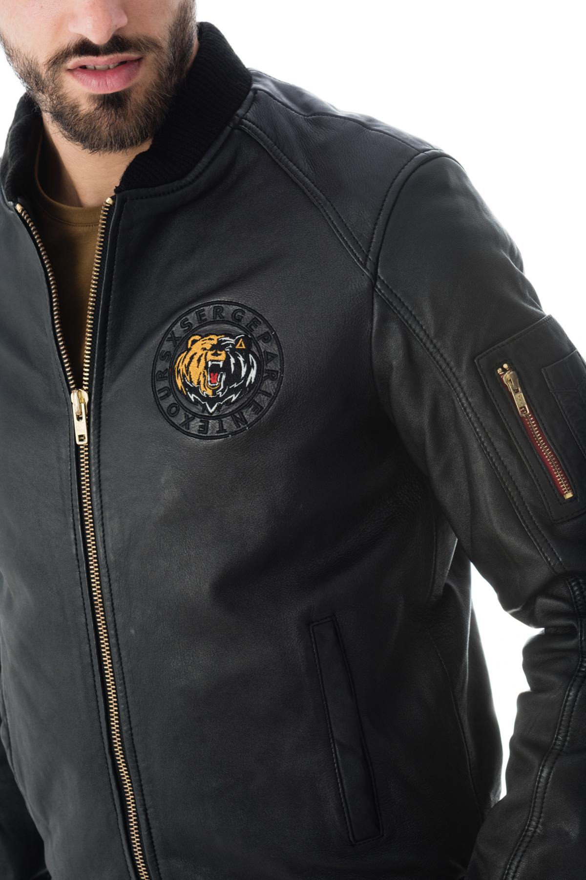 Black bomber with bear head on the back - Image n°6