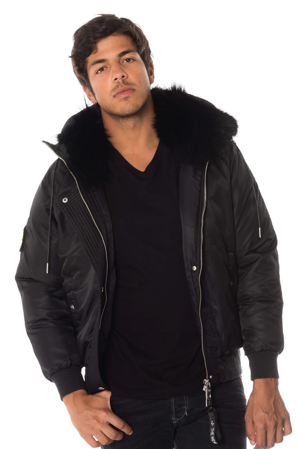 Jacket with hood and raccoon fur - Image n°3