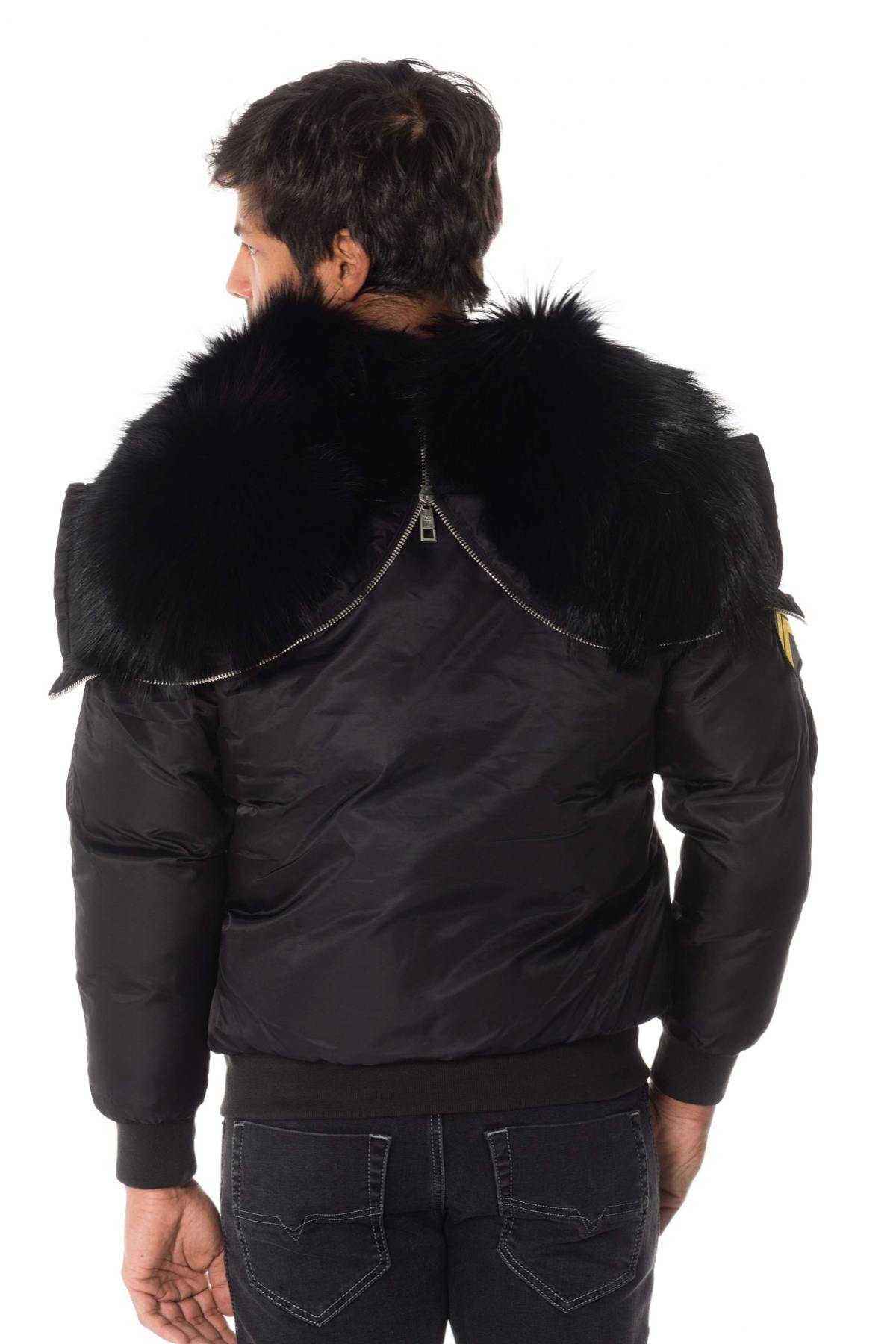 Jacket with hood and raccoon fur - Image n°6