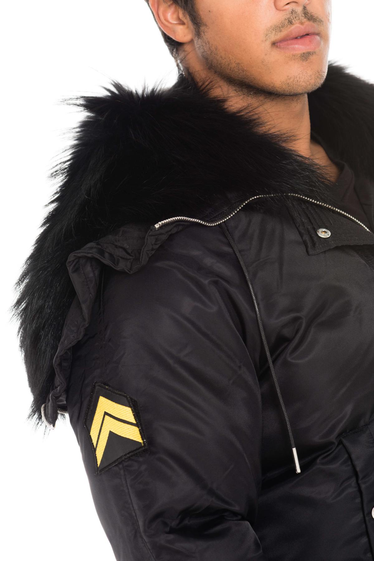 Jacket with hood and raccoon fur - Image n°7