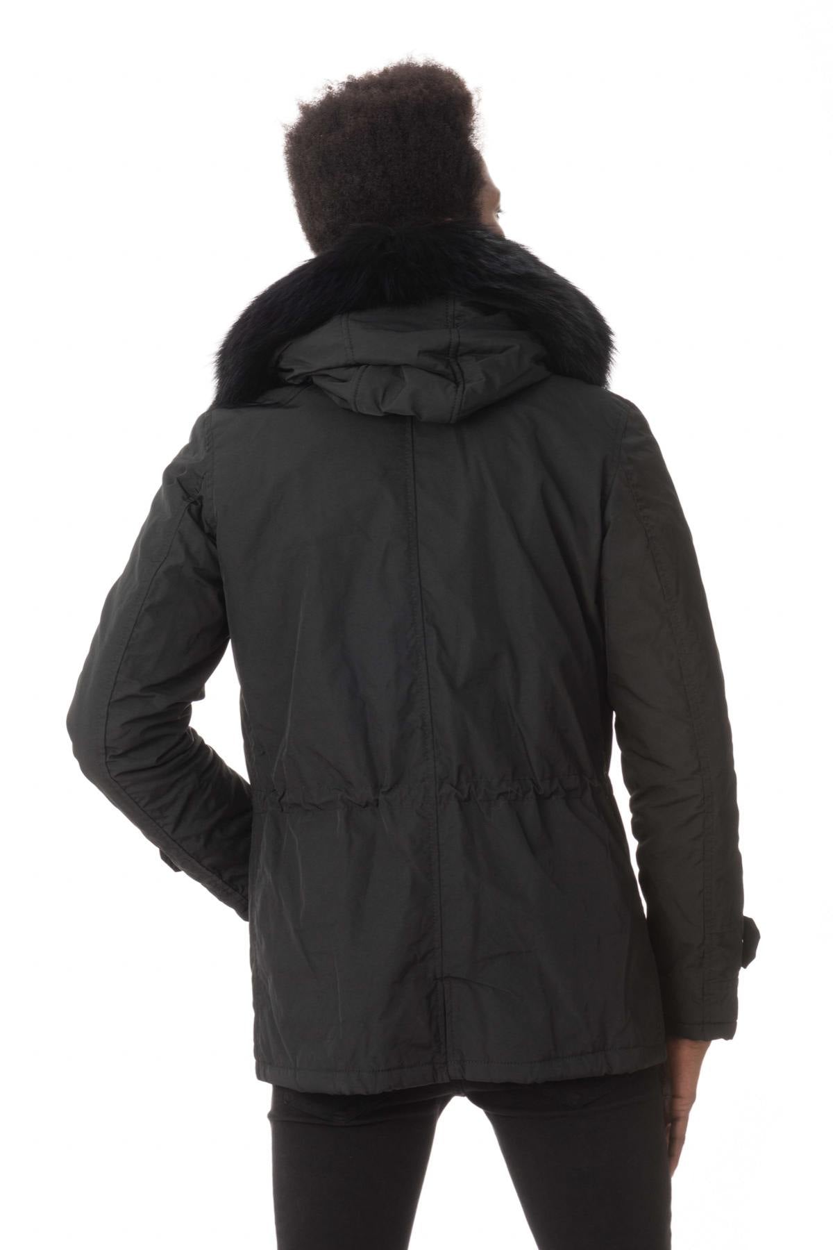 Polyester parka with raccoon hood - Image n°6