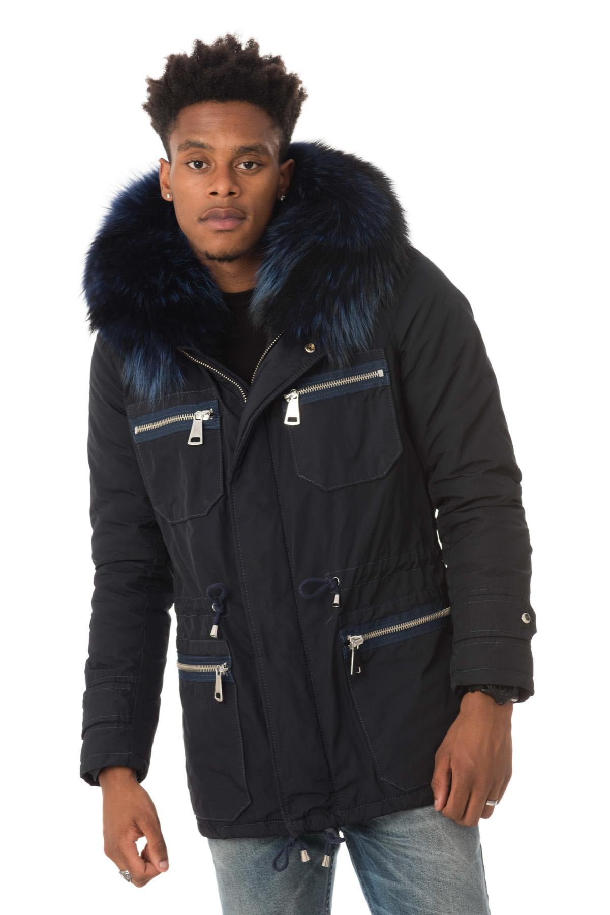 Men's jacket with fox fur - Image n°3