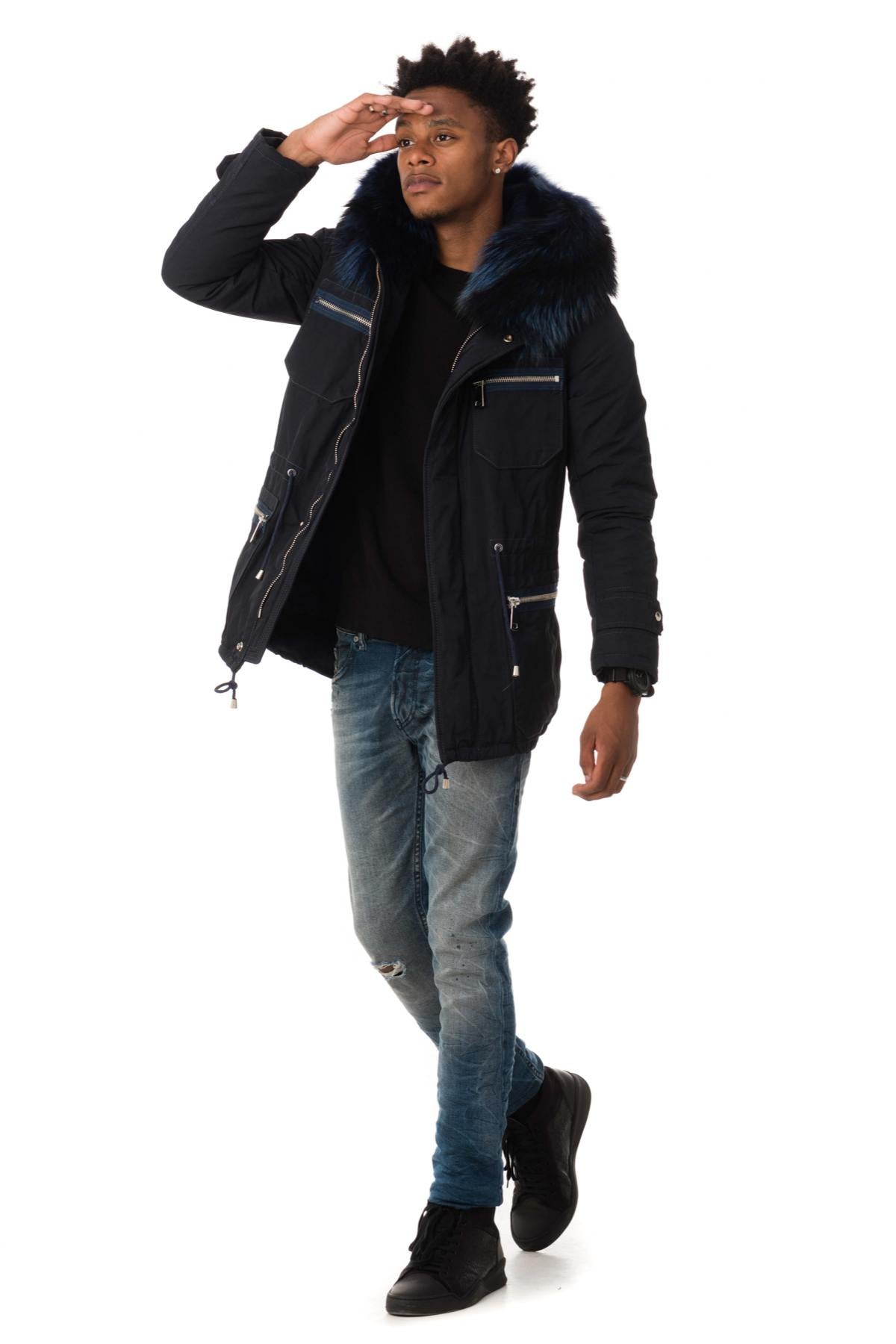 Men's jacket with fox fur - Image n°2