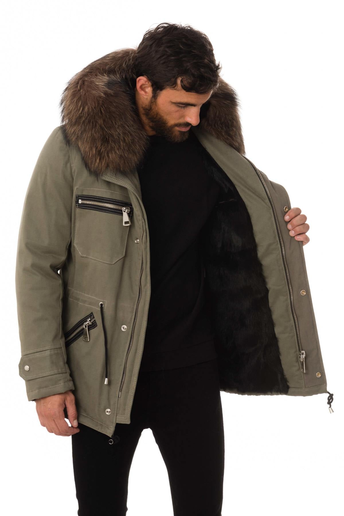 Men's parka with fur hood - Image n°4