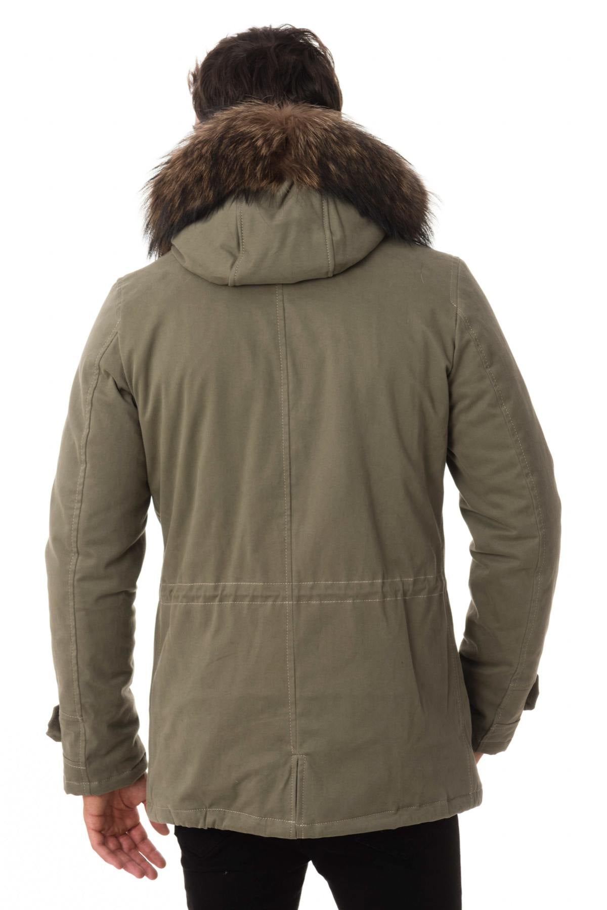 Men's parka with fur hood - Image n°5