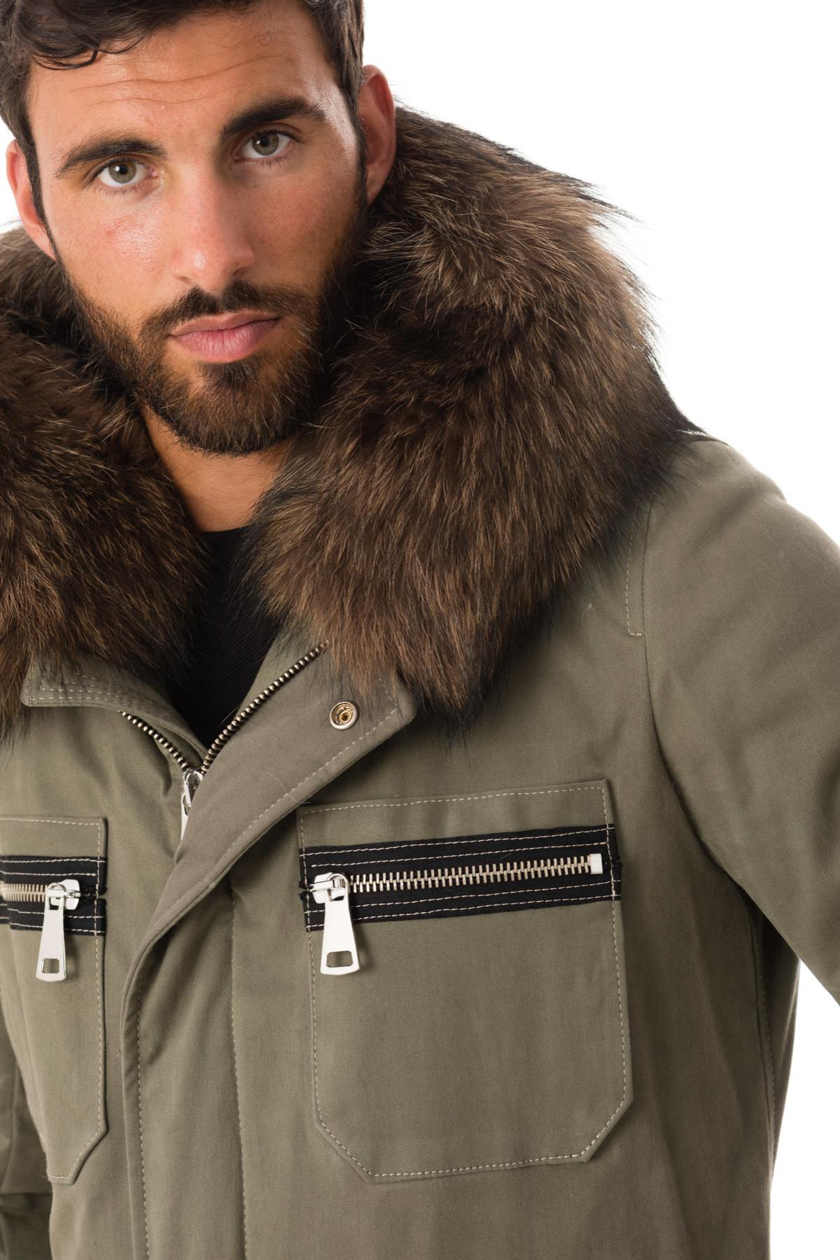 Men's parka with fur hood - Image n°6