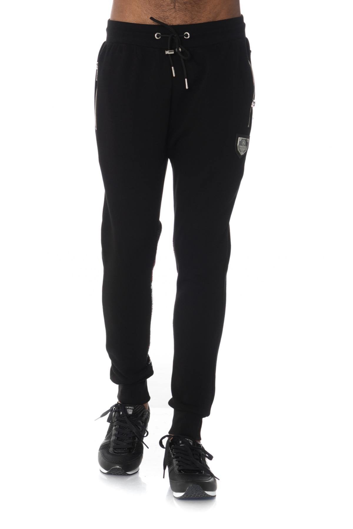 Black jogging pants with rhinestones - Image n°6